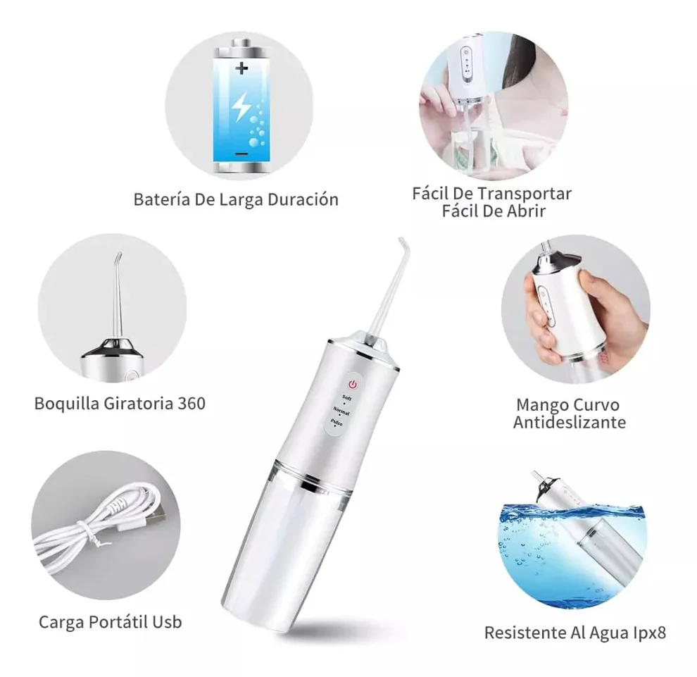 Irrigador Bucal Eléctrico PRO - Recargable